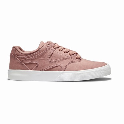 DC Kalis Vulc Women's White/Pink Skate Shoes Australia Sale CVP-254